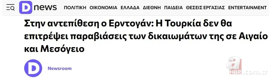 Başkan Erdoğan'ın GKRY-Yunanistan-İsrail ittifakına sert mesajı Atina basınında yankılandı! 7