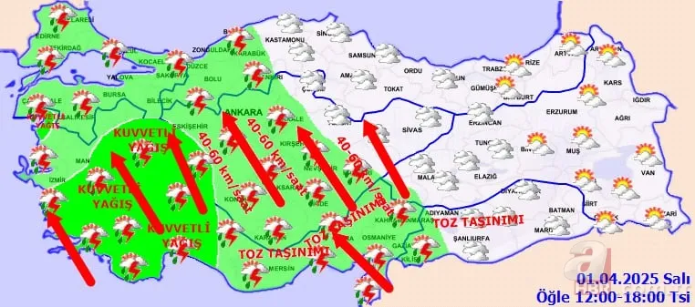 Meteoroloji alarm verdi: Dışarı çıkacaklar dikkat! Sağanak, gök gürültüsü ve fırtına uyarısı! İstanbul, İzmir, Antalya... 11