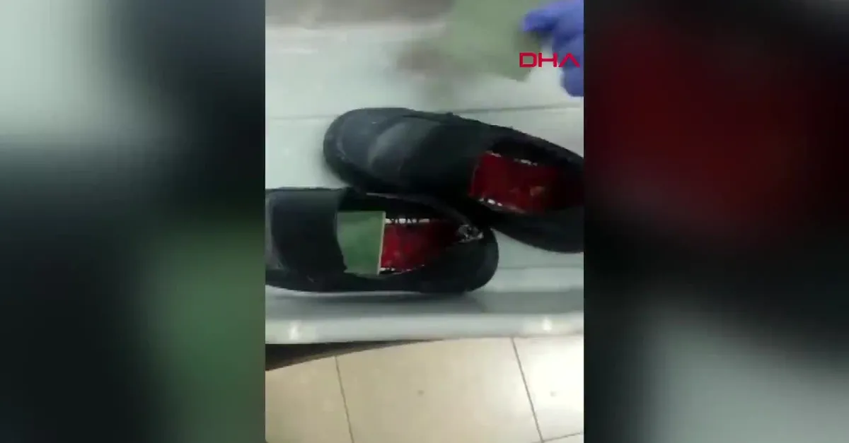 Ayakkabısına 8 tane saka saklayarak gümrükten geçirmek istedi