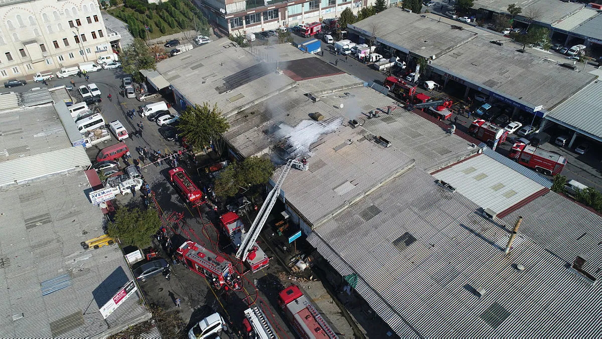 İkitelli sanayi sitesinde yangın