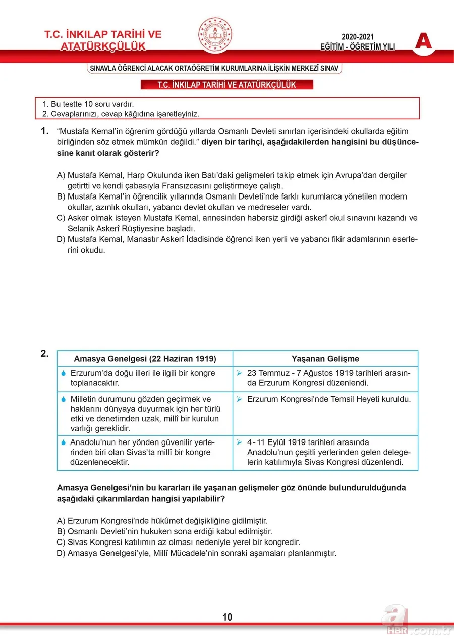 meb.gov.tr: LGS 2021 soruları ve cevapları burada! Sözel ve sayısal LGS soru kitapçığı ve cevap anahtarı tam liste 13
