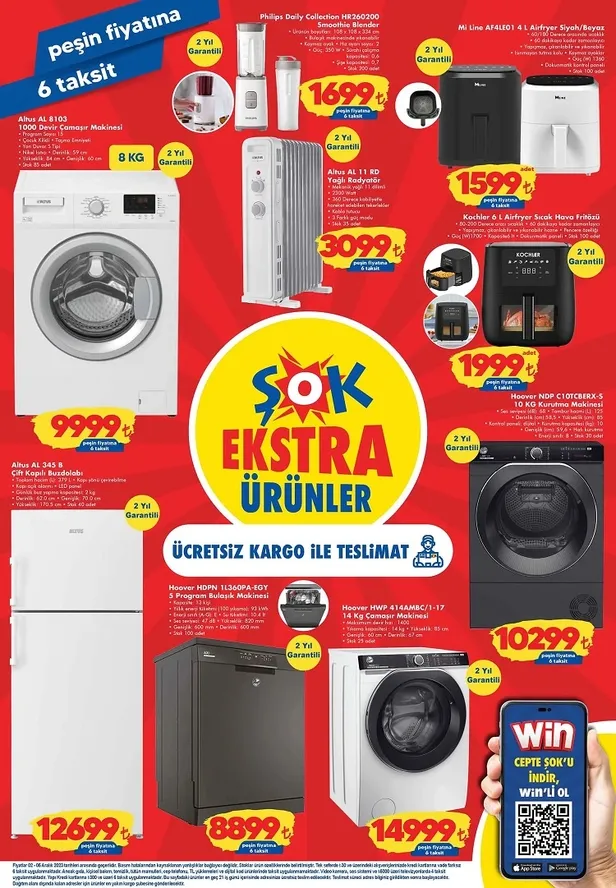 ŞOK 4 Aralık aktüel ürünler kataloğu! ŞOK’ta Ankastre set, tost makinesi, Airfryer, battaniye, Blender, Isıtıcı ve daha fazlası ucuza satışta