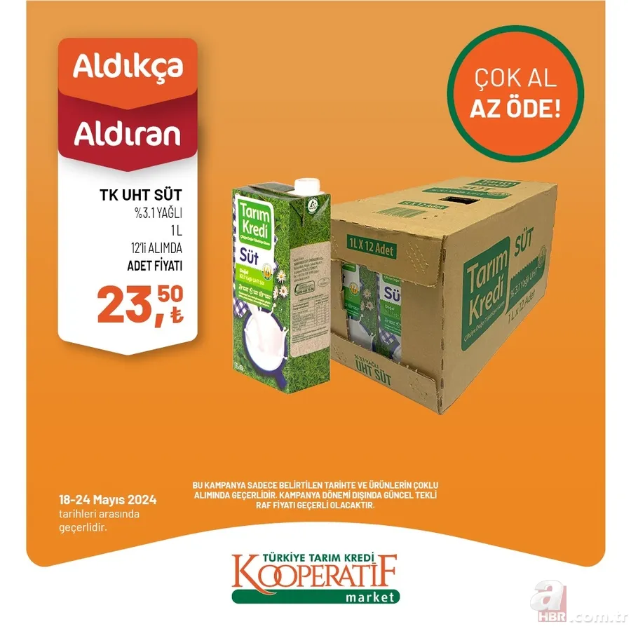 Tarım Kredi Market 24 Mayıs indirim kataloğu yayınlandı! TK’da Kahvaltılık, Temizlik Ürünleri, İçecek Çeşitleri, atıştırmalıklar uyguna satışta 24