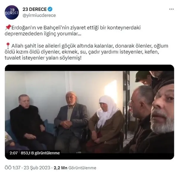 Deprem yalanlarının merkez üssü: 23 derece! Provokasyonlara tepkiler çığ gibi: Hesabı sorulmayacak mı?