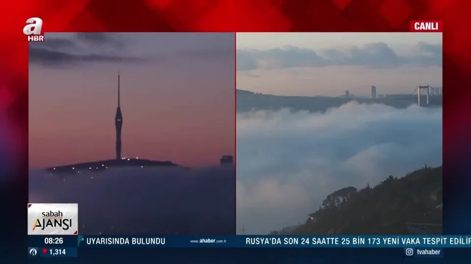 Istanbul Da Etkili Olan Sis Kartpostallik Goruntuler Olusturdu Ahaber Video Izle
