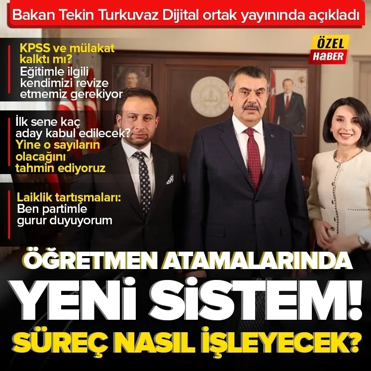 Bakan Tekin Turkuvaz Dijital ortak yayınında!