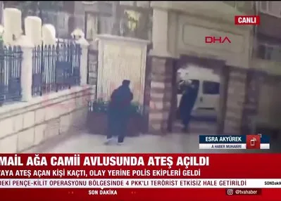 Fatih Camii avlusunda silah sesleri