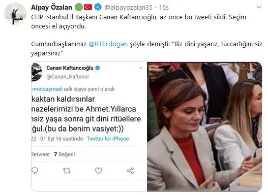 CHP’li Canan Kaftancıoğlu’ndan yine tweet temizliği! Gündem olan o paylaşımı sildi