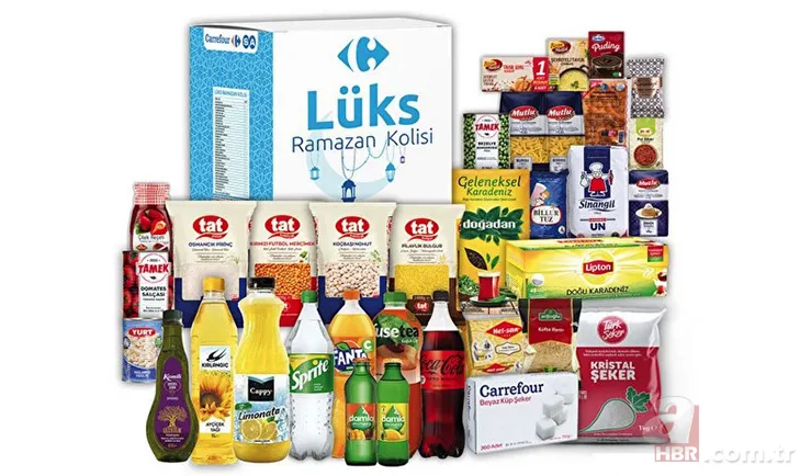 CarrefourSA Ramazan paketi fiyatları ne kadar? Klasik, Süper, Mega, Lüks CarrefourSA 2022 Ramazan kolisi içinde neler var? 5