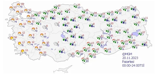 Kar yağışı kapıda! Meteoroloji haritayı yayınladı il il uyardı! O günden itibaren çok kuvvetli geliyor | 16-20 Kasım 2023 - 15