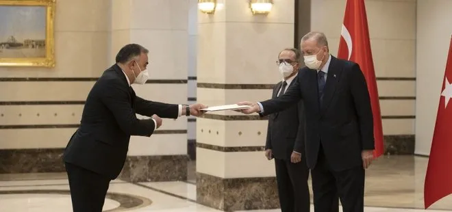 Azerbaycan’ın Ankara Büyükelçisi Mammadov, Başkan Erdoğan’a güven mektubu sundu