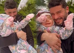 Berk Oktay’ın kızı Mira Milena sevimliliğiyle maşallah dedirtti