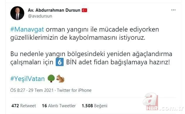 Türkiye yangına karşı tek yürek: Ünlü isimler de destek veriyor! Ormanlara ağaç dikilmesi için büyük kampanya başladı 25