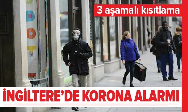 İngiltere’de koronavirüs alarmı! 3 aşamalı kısıtlama