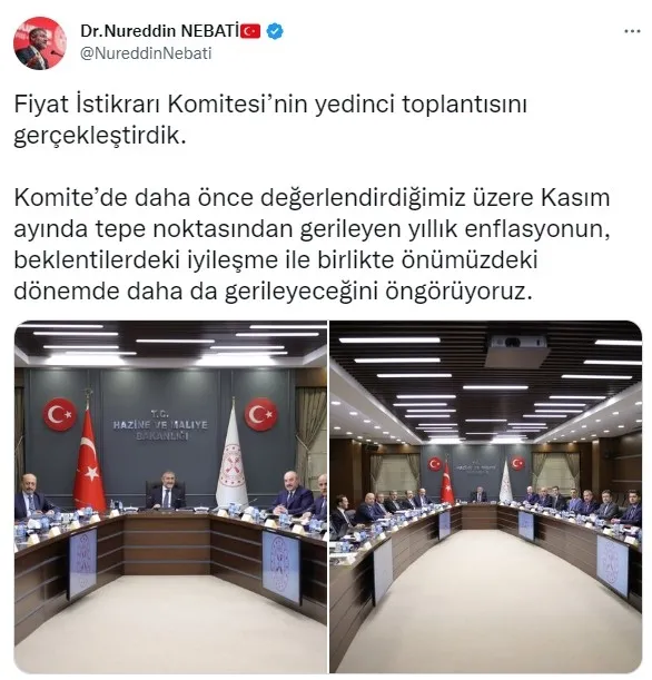 Son dakika: Fiyat İstikrarı Komitesi sonrası flaş açıklama! Kalıcı fiyat istikrarı ve dengeli büyüme mesajı