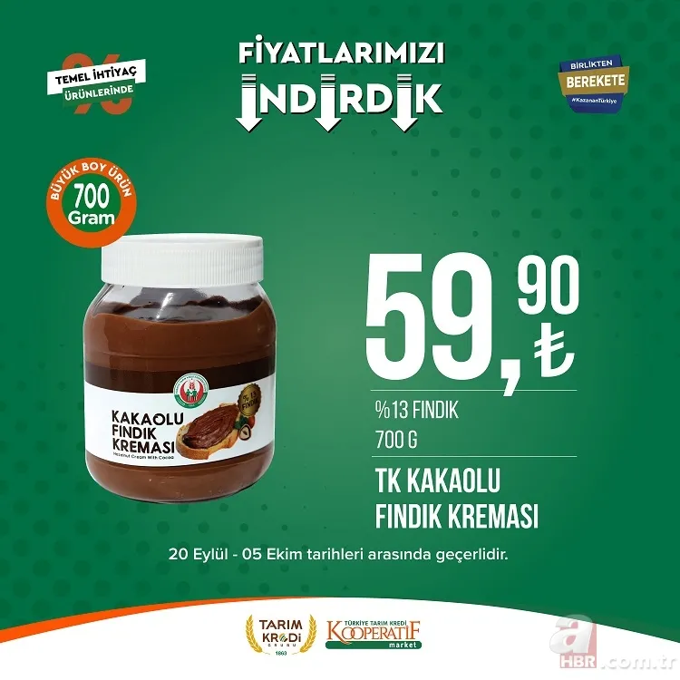 Tarım kredi market indirimleri 3 gün sonra bitiyor! 22.25 TL'ye Kırımızı Mercimek, 23.90 TL'ye dev Kağıt Havlu, 99.90 TL'ye Tuvalet Kağıdı, 114 TL'ye yer alıyor 21
