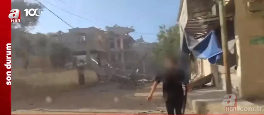 El Kudüs Tugayları Gazze'de katil İsrail'in tankını böyle imha etti! Cephe hattından sıcak görüntüler 3