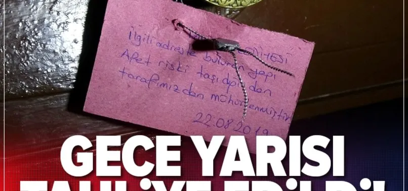 Çökme tehlikesi bulunan 2 bina gece yarısı tahliye edildi