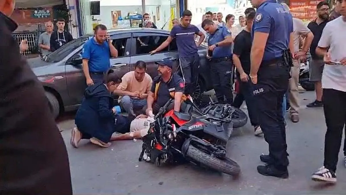 Bursa'da motosiklet yaya çarptı! 2 yaralı