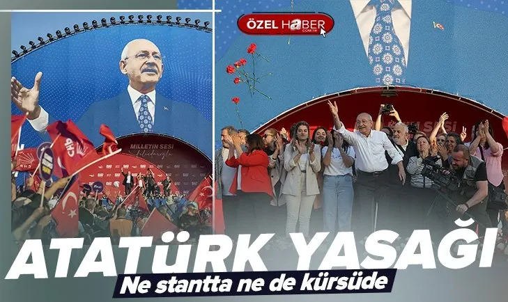 CHP’de Atatürk yasağı! Kürsüde ve sahnede sadece Kılıçdaroğlu’nun resmi vardı