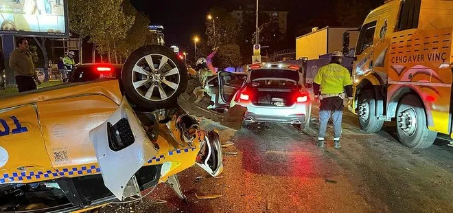 Beşiktaş’ta 7 araç zincirleme kazaya karıştı!