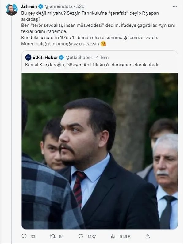 1688662402916.jpg Kılıçdaroğlu'nun yeni danışmanı Gökşen Anıl Ulukuş'tan Sezgin Tanrıkulu'na: Namussuz şerefsiz! - 6