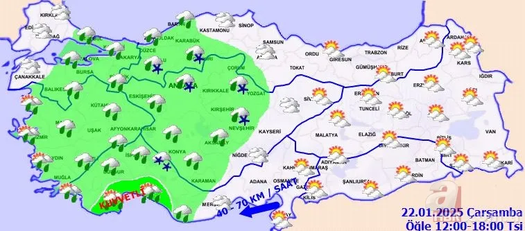 Meteoroloji'den sarı kodlu uyarı: Sıcaklıklar 5 derece düştü! Sağanak yağış, fırtına, buzlanma... 8