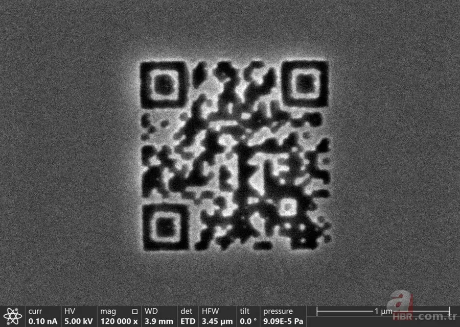 Gözle görülmesi imkansız! 1,977 mikrometrekarelik dünyanın en küçük QR kodu 5