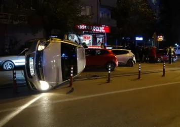Takla atan otomobilden sağ çıktı: Hiçbir şeye sap olamadım