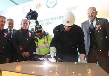 Başkan Erdoğan Yeni MİLGEM Fırkateynleri Sac Kesme Töreni'nde ilk kaynağı yaptı! Mavi Vatan'da gücümüze güç katacak