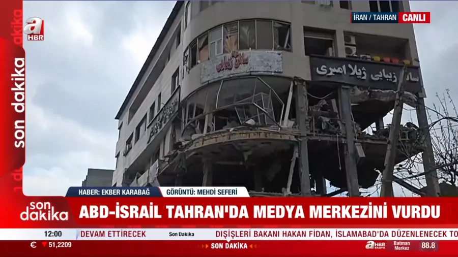 🚨 Tahran’da medya merkezine füze saldırısı: Gazeteciler hedefte - 1