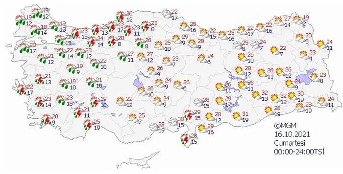 Meteorolojiden son dakika yağmur ve fırtına uyarısı! İstanbul Ankara İzmir Eskişehir Samsun... | 81 il için 5 günlük hava durumu - 1