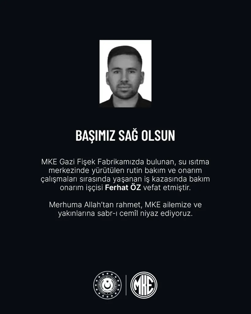 mke-gazi-fisek-fabrikasinda-is-kazasi-1-isci-hayatini-kaybetti-4-yarali-1790535605749.jpeg MKE Gazi Fişek Fabrikası’nda iş kazası: 1 işçi hayatını kaybetti, 4 yaralı - 1