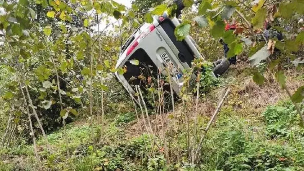 Ordu'da kamyonet devrildi! 1 kişi yaralandı