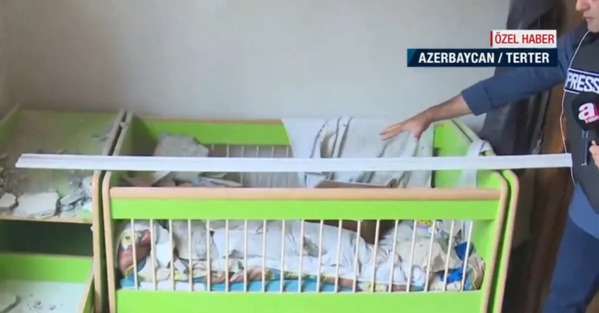 Beşikteki bebek işgalci Ermenistan'ın saldırısından kıl payı kurtuldu