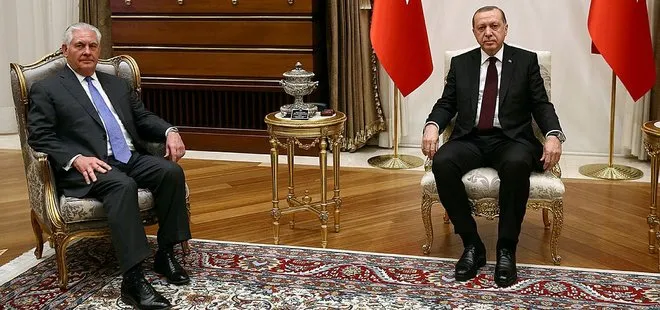Cumhurbaşkanı Erdoğan Tillerson görüşmesi bitti