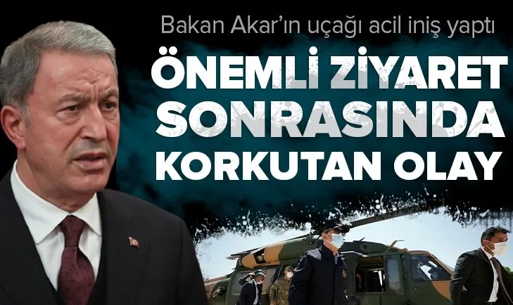 Milli Savunma Bakanı Hulusi Akar’ı taşıyan uçağın camına kuş çarptı! Uçak Adana’ya acil iniş yaptı