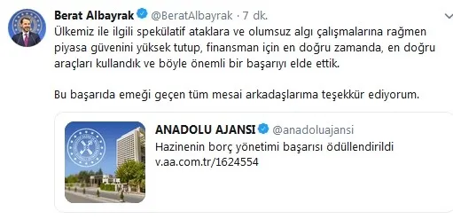 Bakan Berat Albayrak: Tüm saldırılara rağmen böyle önemli bir başarıyı elde ettik - 1