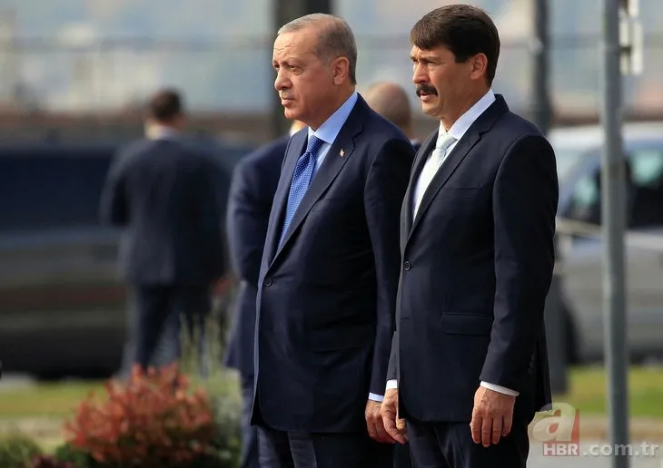 Başkan Erdoğan Janos Ader tarafından resmi törenle karşılandı
