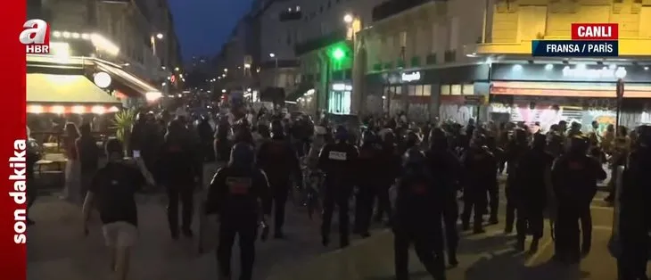 Filistin’e destek gösterisine müdahale! Paris sokakları savaş alanına döndü