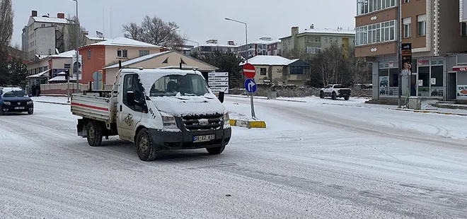 Kars ve Ardahan'da kar yağışı etkili oldu