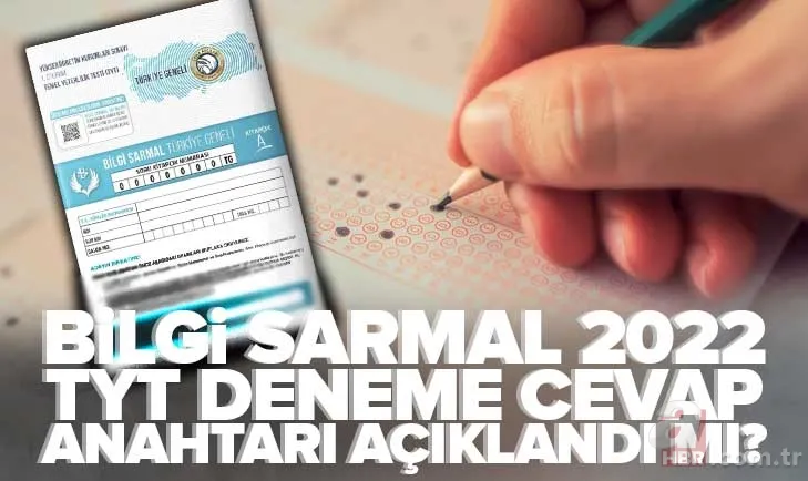 Bilgi Sarmal Türkiye Geneli TYT Deneme cevap anahtarı belli oldu mu? 25-26-27 Kasım cevap anahtarları nereden görüntülenir? 1
