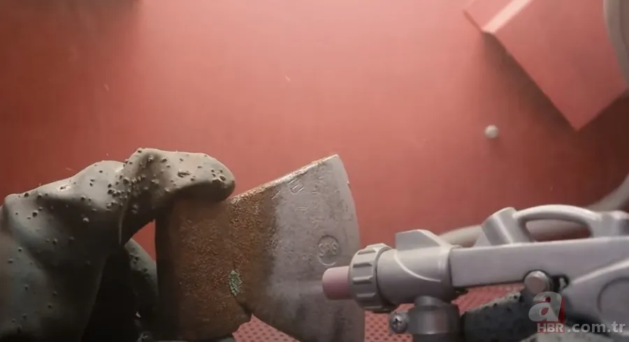 Viking hayranı fenomen paslı baltayı jilet gibi yaptı! Son hali görenleri hayran bıraktı 14
