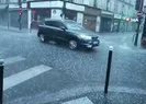 Paris’te 25 derece sıcaklıkta dolu yağdı