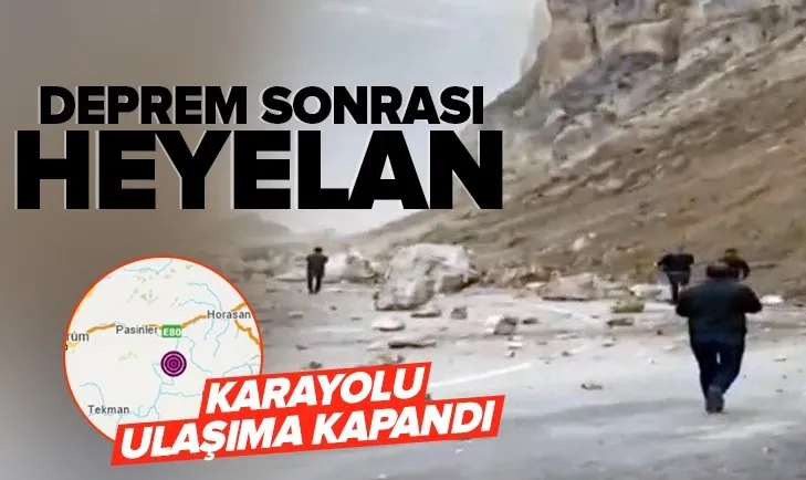Son dakika: Erzurum’da deprem! Sarsıntı sonrası korkutan heyelan