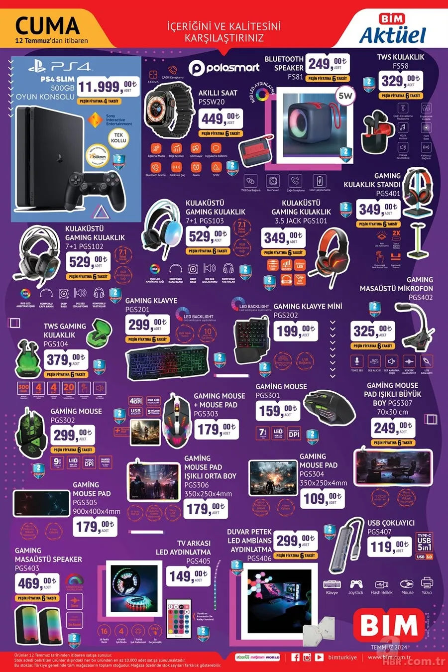 BİM'de bu hafta Bisiklet 3.999 TL, Dik Süpürge 1.799 TL, PS4 SLIM 11.999 TL... BİM'de 12 Temmuz indirim kataloğu yayınlandı! 5