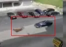 At otomobile çarptı! Korkunç an kamerada...