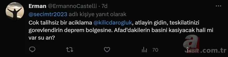 Kılıçdaroğlu depremden siyaset devşirdi! Vatandaşlardan tepkiler gecikmedi: