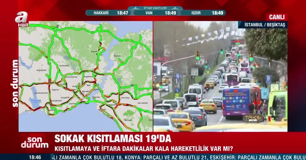 İstanbul'da trafik yoğunluğu yüzde 58'ye geriledi | İstanbul yol durumu
