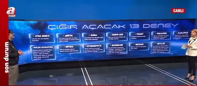 Uzayda hangi deneyler yapılıyor? Alper Gezeravcı deneyleri sürdürüyor